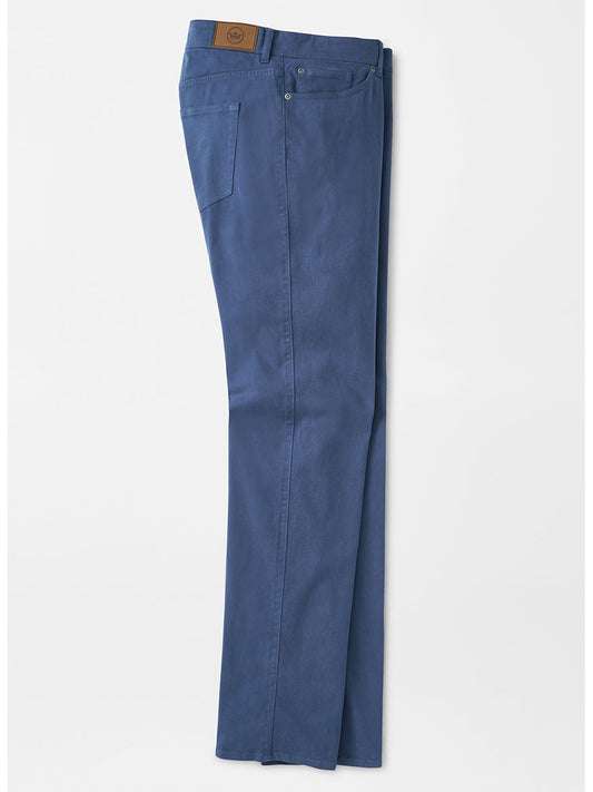 A pair of Peter Millar Ultimate Sateen Five-Pocket Pant in Navy.