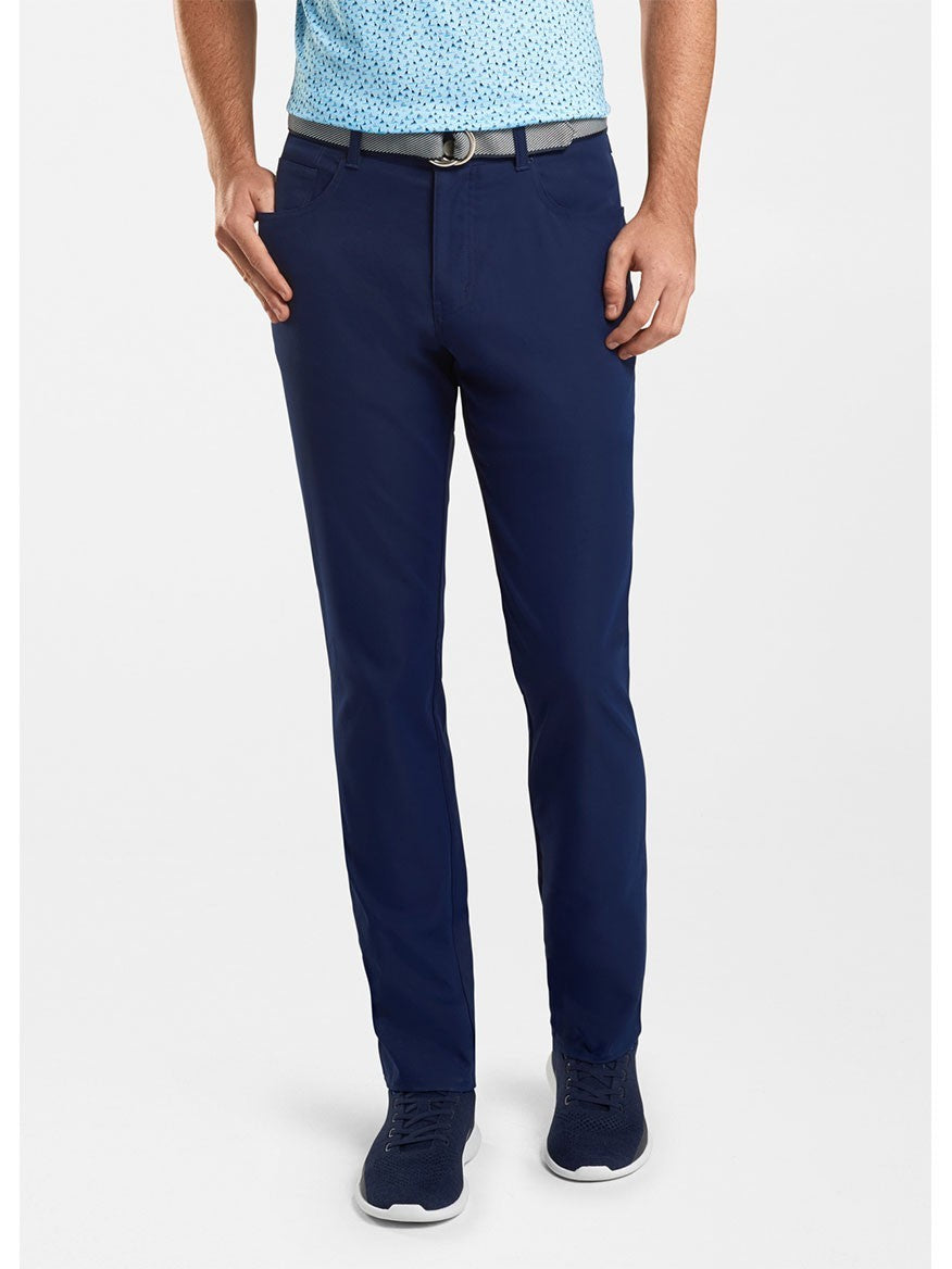 Peter Millar Performance Five-Pocket Pant in Navy