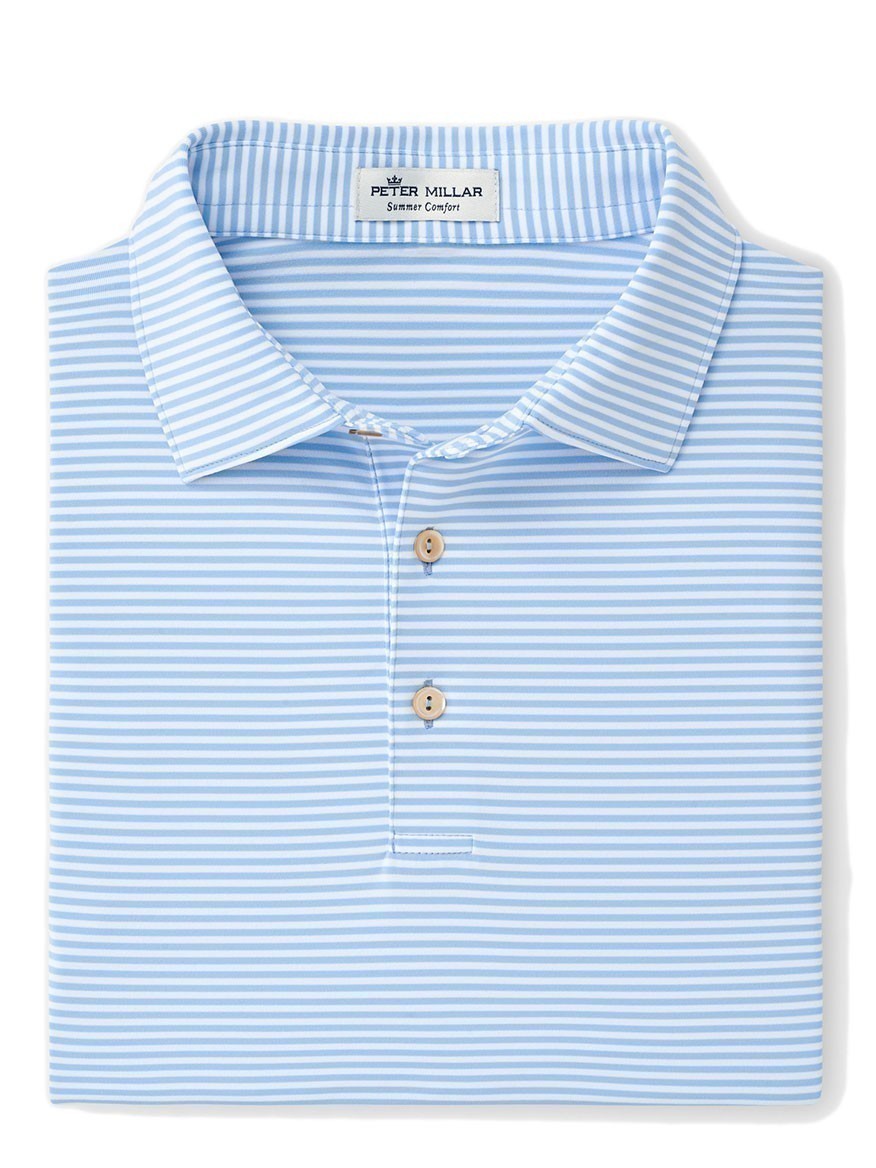 Peter Millar Hales Performance Jersey Polo in Cottage Blue Peter Millar Hales Performance Jersey Polo in Cottage Blue