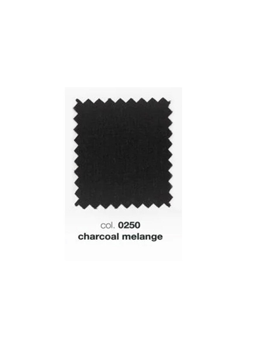 An elegant black PT01 Estrato 120s Lux Wool Twill Trouser made from Italian natural stretch fabric, offering maximum comfort and labeled as charcoal melange.