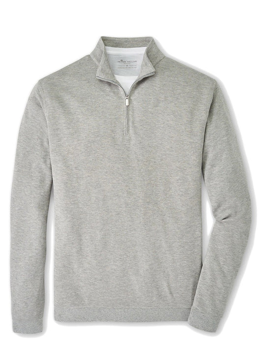 The Peter Millar Crown Comfort Pullover in Light Grey.