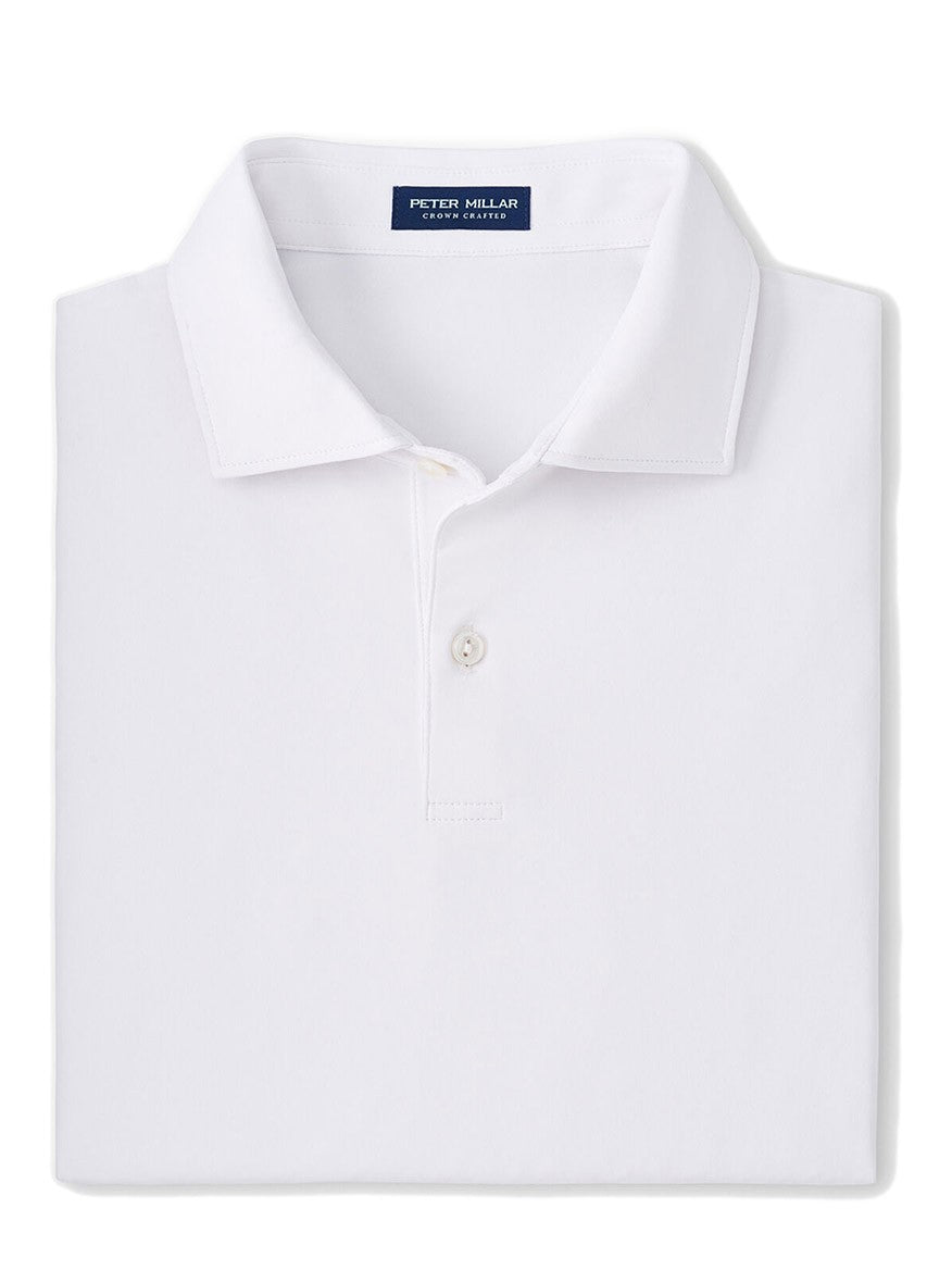 Solid Performance Jersey Polo White Solid Performance Jersey Polo White