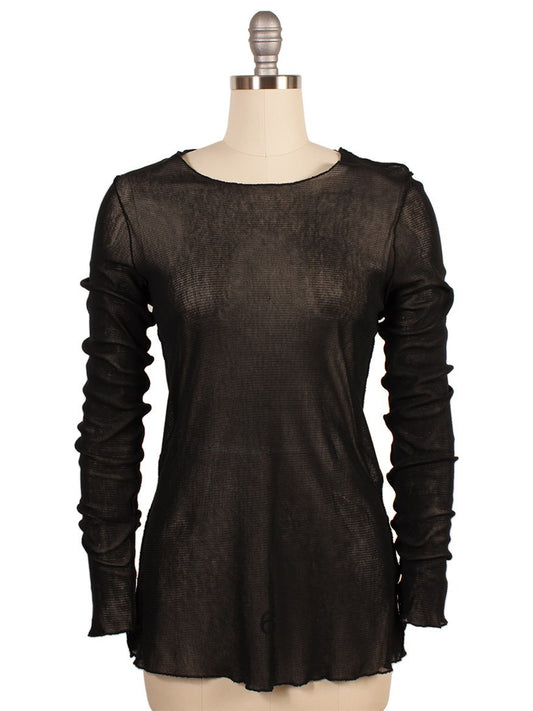 Porto Desiree Top in Black on a mannequin against a neutral background.