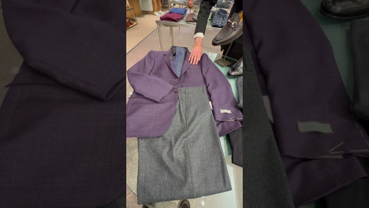 Elevate Your Style with Maroon Canali Sport Coat and Mid Grey Flannel Slacks from 6 East