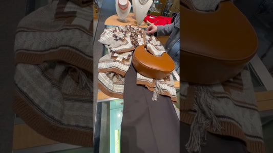 Unveiling the Latest Fashion Finds at Larrimor’s in Pittsburgh: L’Agence Aztec Cardigan and Staud Moon Bag