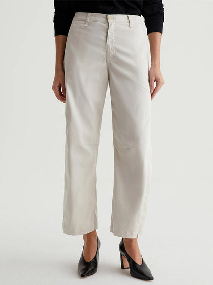 AG Jeans Fiona High-Rise Barrel in Pumice