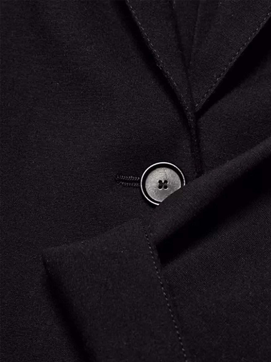 A close up of the Akris Punto Elements One-Button Jersey Blazer in Black.