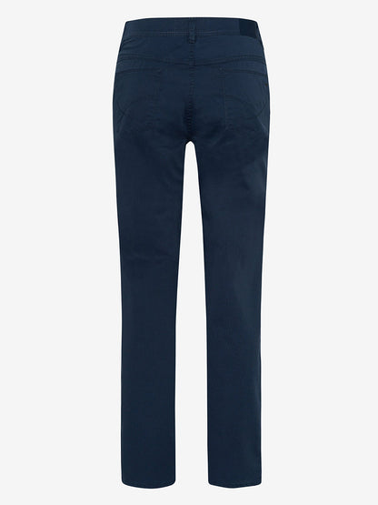Brax Cooper U Ultralight Pants in Cove, regular fit men's trousers with back pockets against a white background.