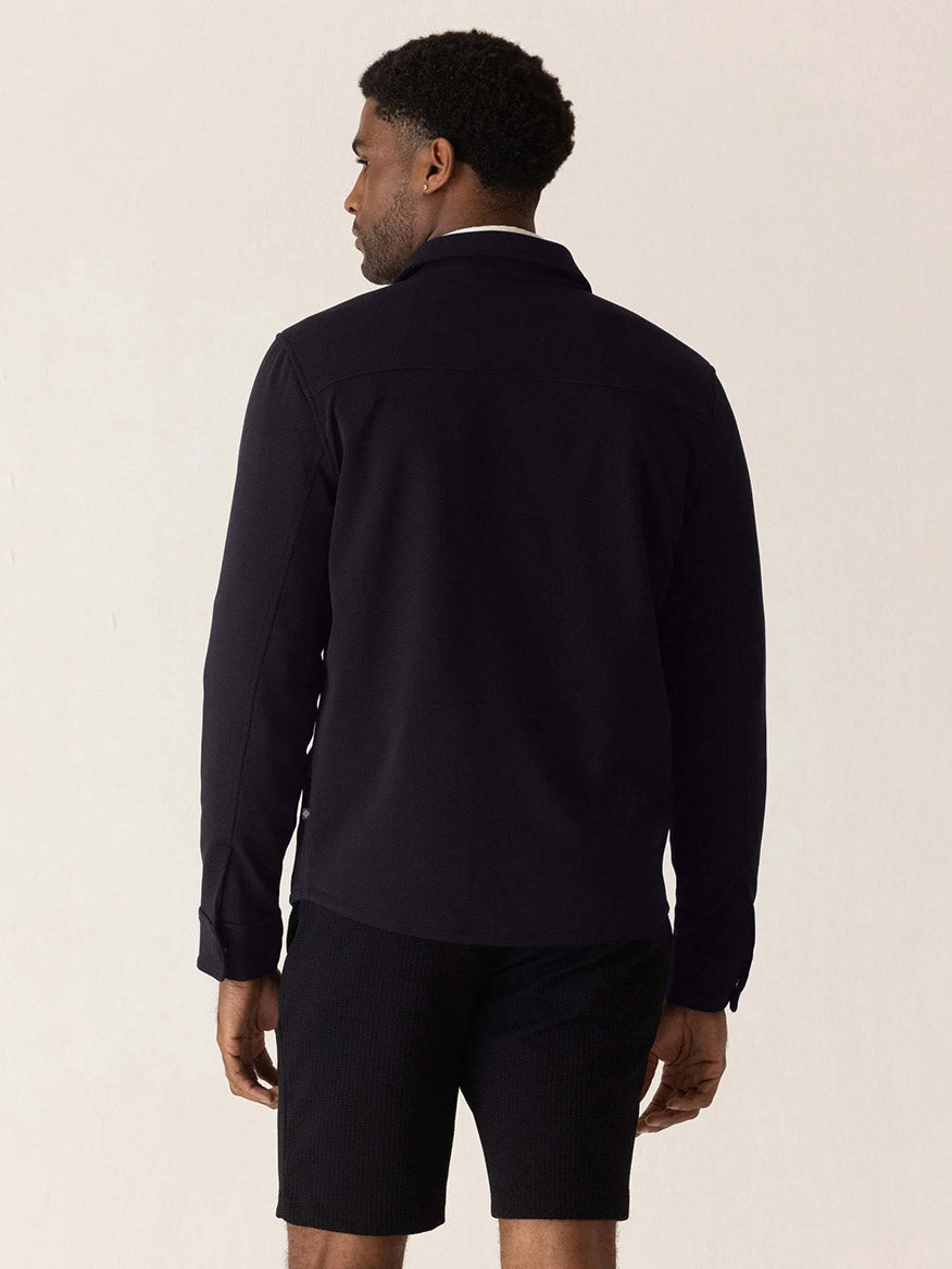 Getaway Shirt Jacket in Black Twilight Twill Jersey™ | DEKE