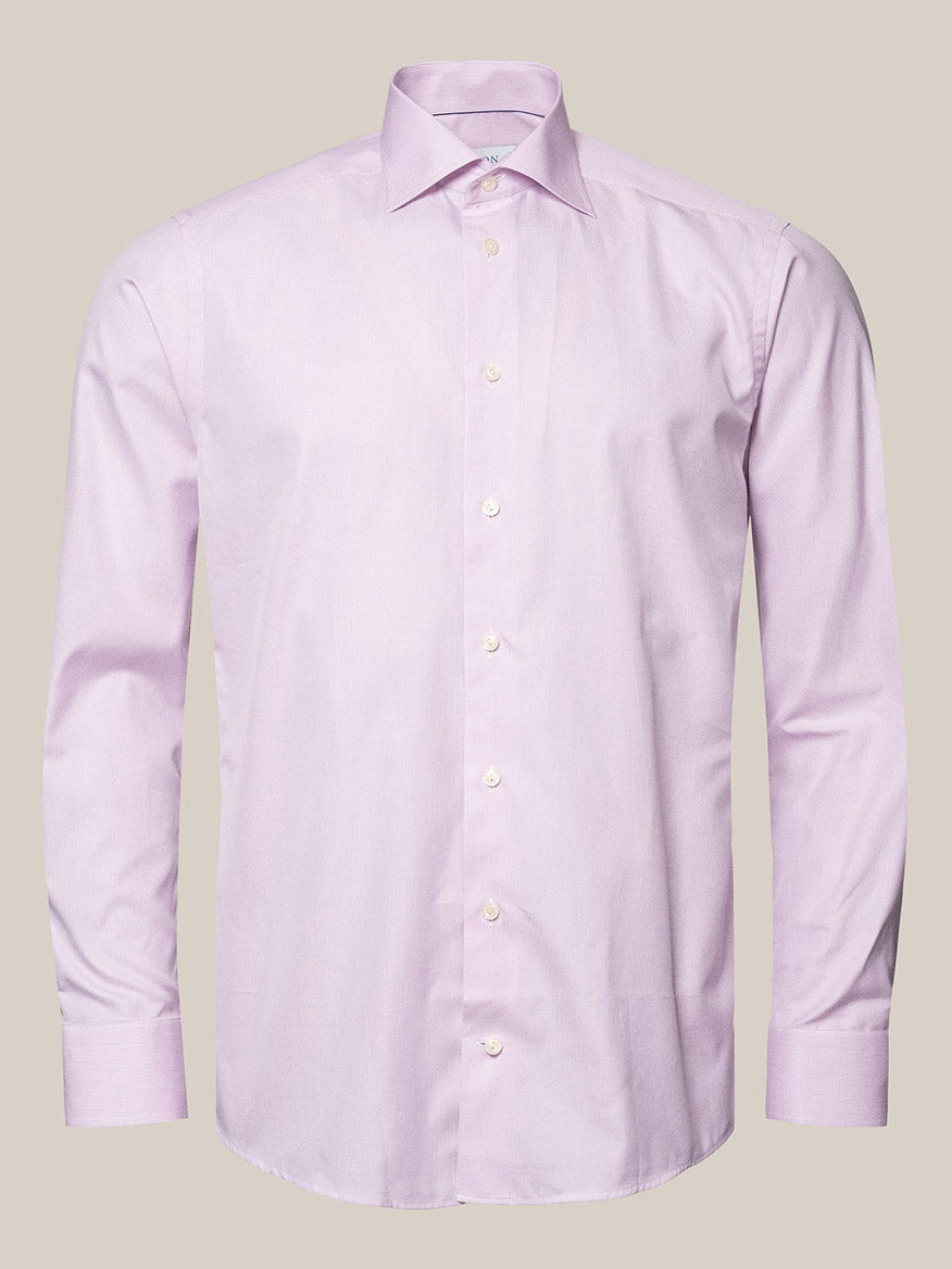 Eton Pink Fine Twill Houndstooth Dress Shirt