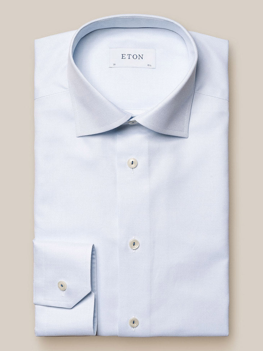 Eton Light Blue Dobby Dress Shirt