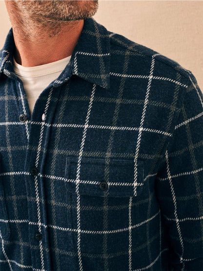Faherty Brand Legend Sweater Shirt in Low Rider Blue