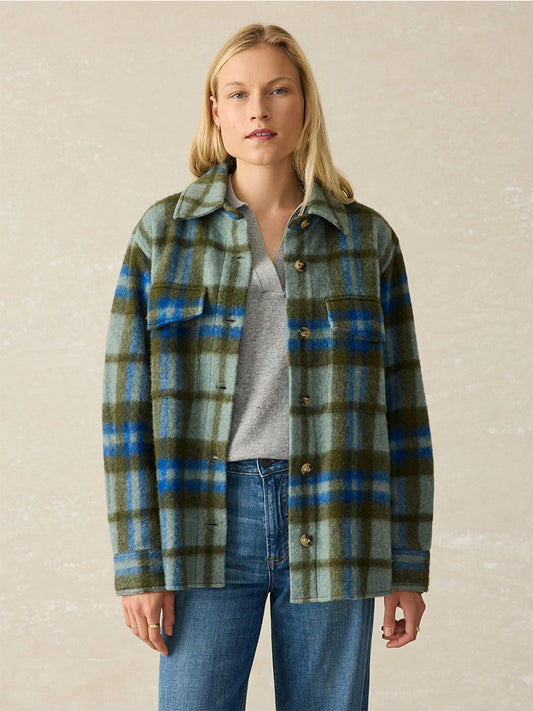 Faherty Brand Cotswold Shirt Jacket in Oakland Plaid