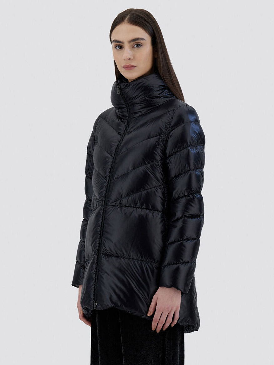 Herno A-Shape Jacket in Black Ultralight Nylon