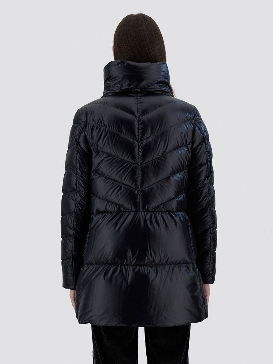 Herno A-Shape Jacket in Black Ultralight Nylon