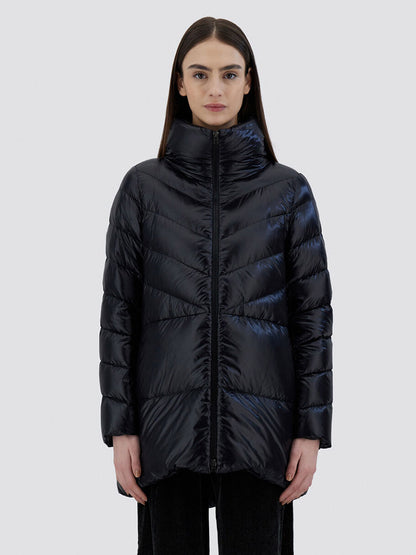 Herno A-Shape Jacket in Black Ultralight Nylon