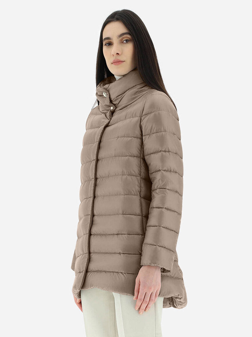 Amelia A-Line Jacket in Taupe | Herno – Larrimor's