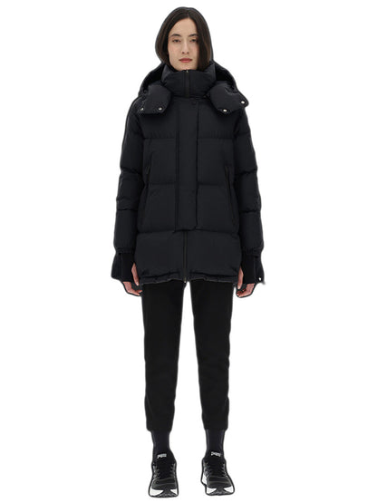 Laminar Oversize Gore-Tex Windstopper Coat in Black Herno