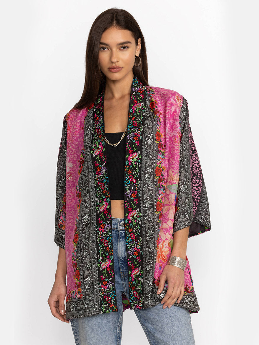 Yena Reversible Kimono in Rose Spark | Johnny Was – Larrimor's