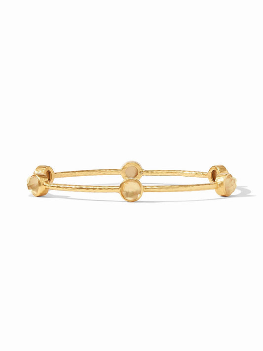 Julie Vos Milano Luxe Gold Bangle Medium in Iridescent Champagne
