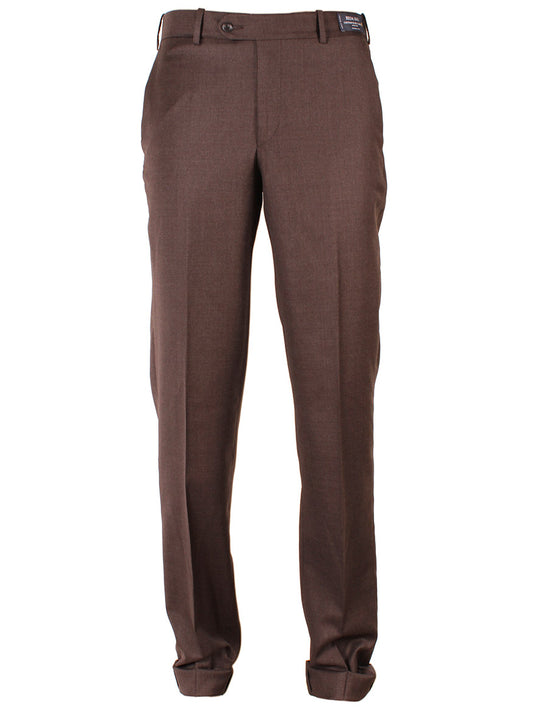 Larrimor's Collection Reda Super 130s Wool Trousers in Dark Brown
