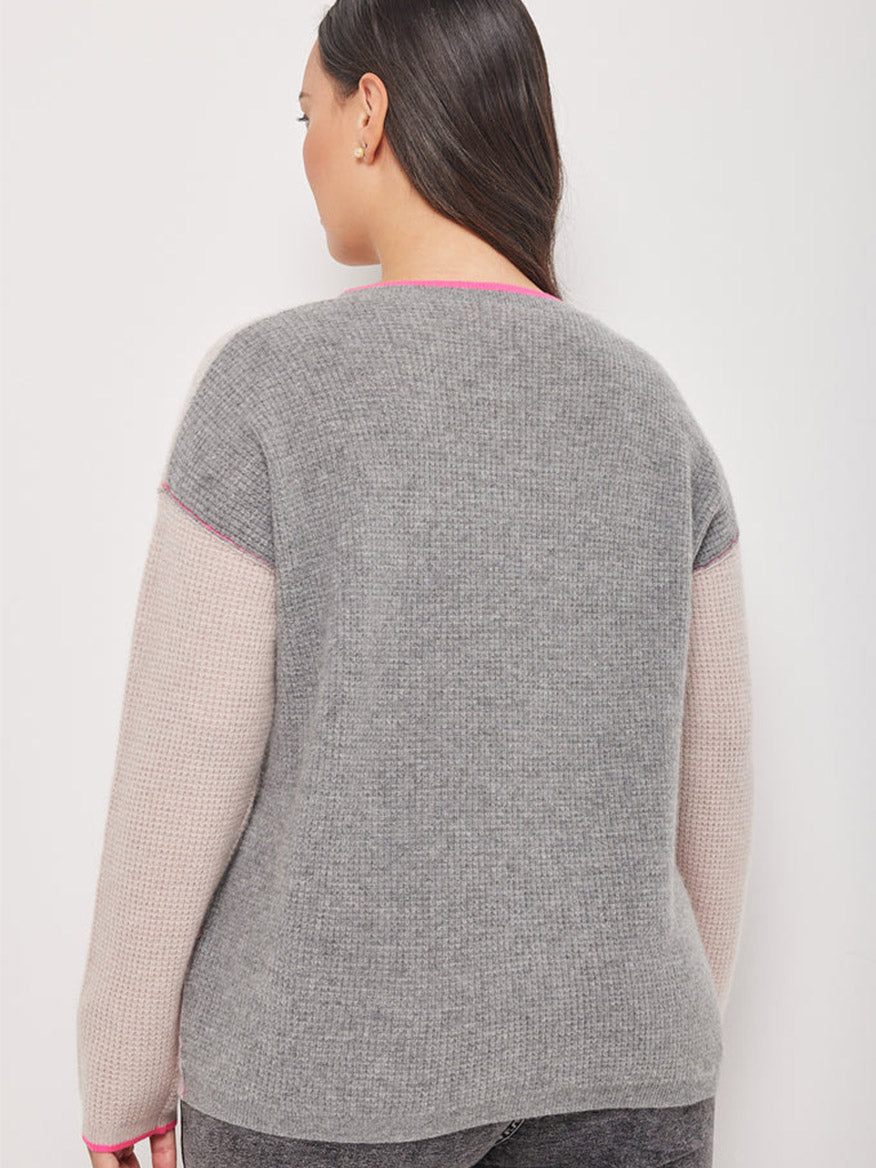 Lisa Todd The Contrast Sweater in Birch/Fog