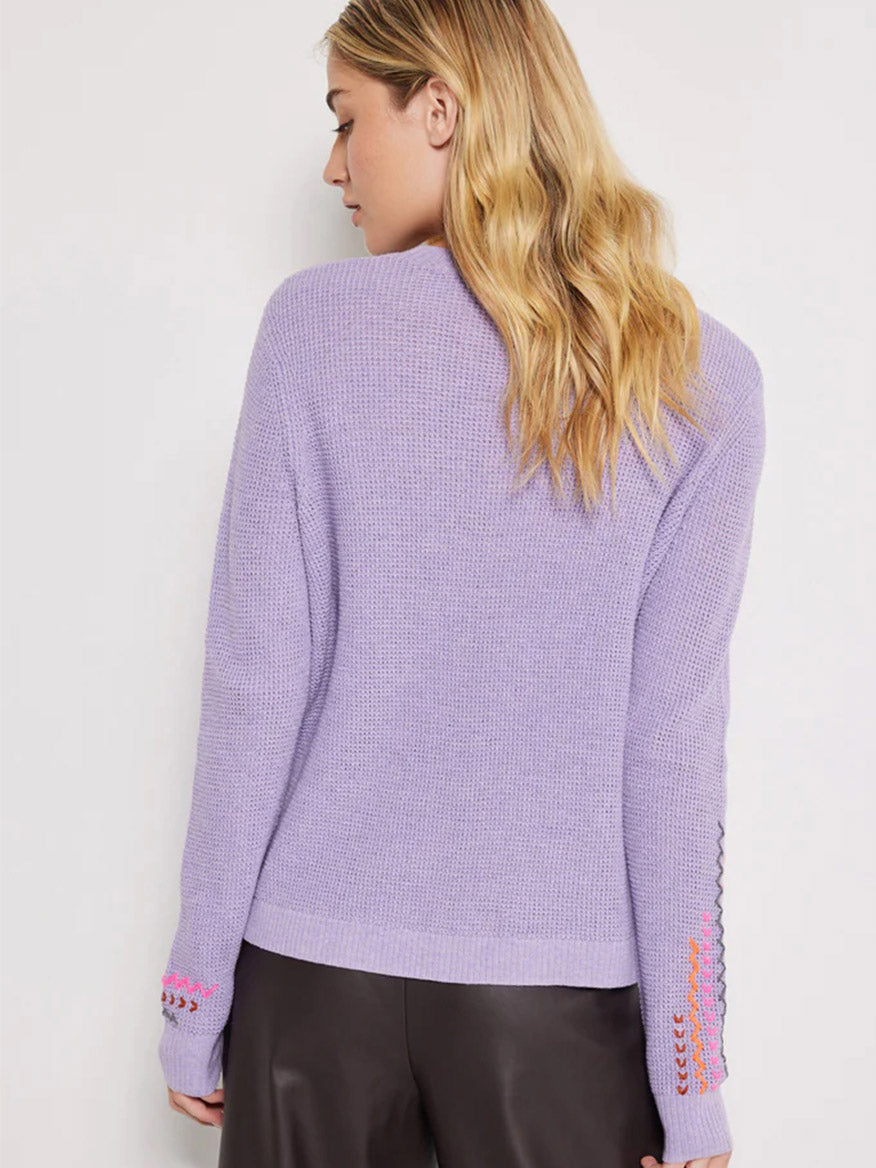 Lisa Todd Let's Meet Sweater in Purple Passion
