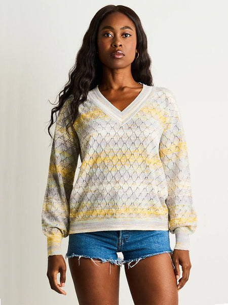 Sun-Sational V-Neck Pullover in Watercolor | Lisa Todd