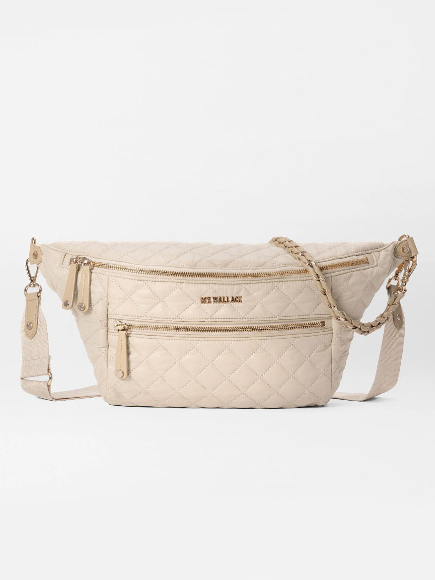 MZ Wallace Crosby Crossbody Sling Bag in Buff Oxford