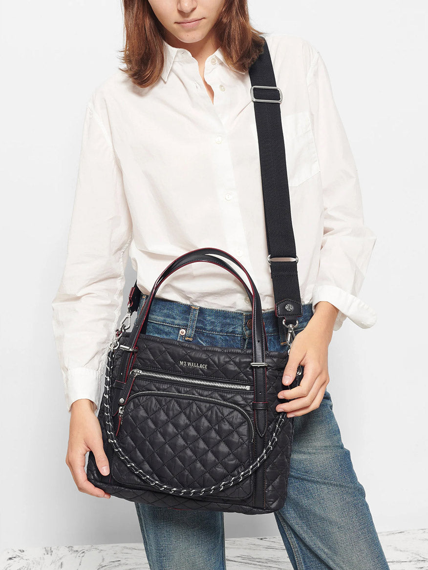 MZ Wallace Crosby Everywhere Tote Black Oxford