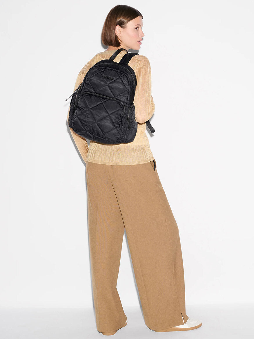 Madison Backpack in Black Bedford | MZ Wallace