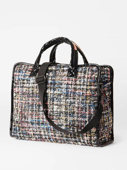 MZ Wallace Medium Box Tote in Midnight Sparkle Boucle