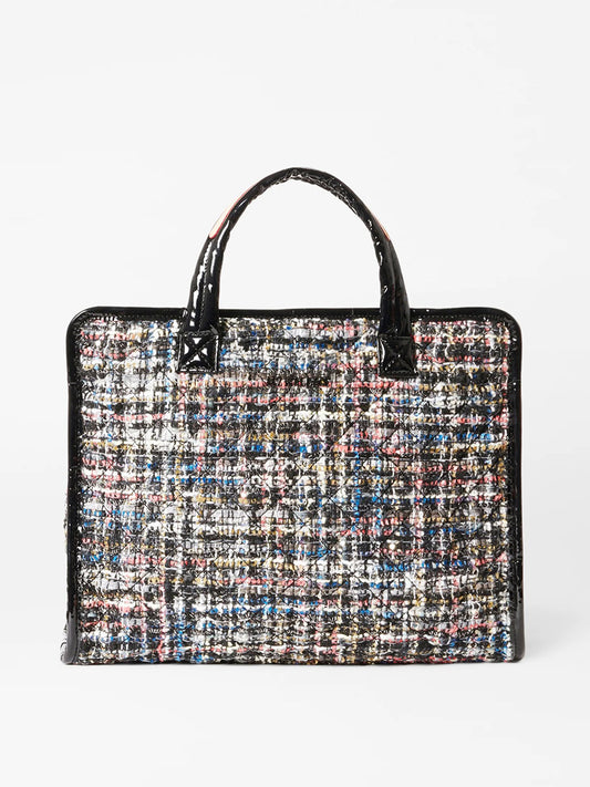 MZ Wallace Medium Box Tote in Midnight Sparkle Boucle