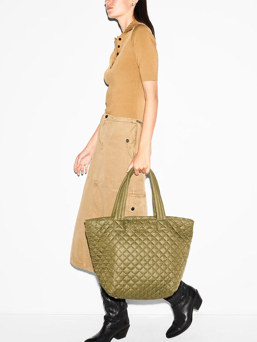 MZ Wallace Medium Metro Tote Deluxe in Moss Oxford