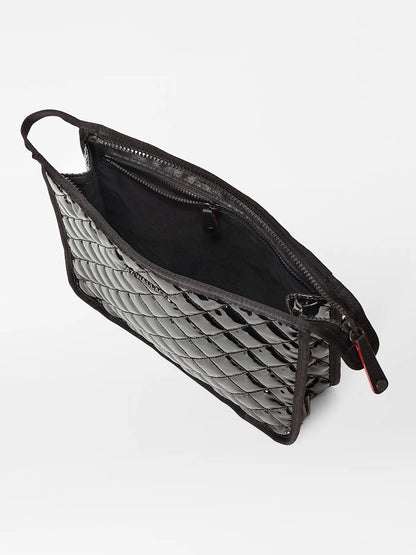 MZ Wallace Metro Clutch in Black Lacquer Oxford