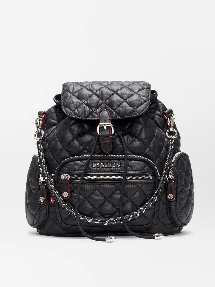 MZ Wallace Black Mini Crosby Backpack