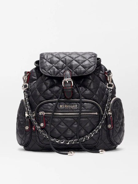 MZ Wallace Black Mini Crosby Backpack