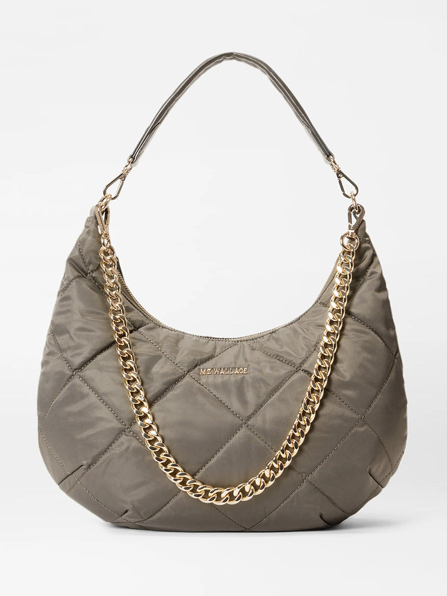 MZ Wallace Quilted Madison Shoulder Bag in Magnet Bedford