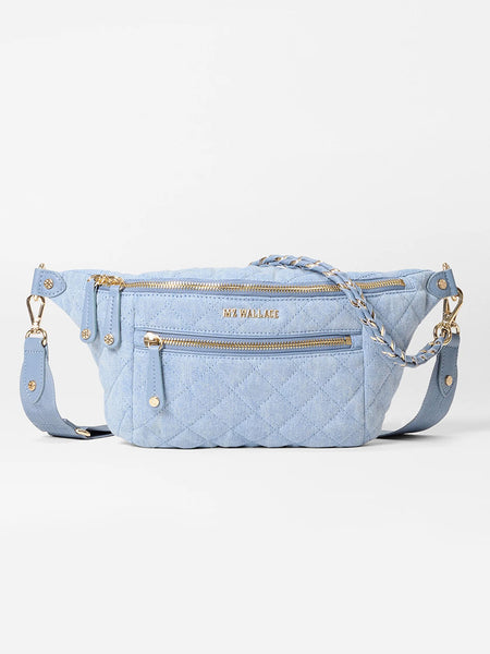 Small Crosby Sling Bag in True Light Denim | MZ Wallace