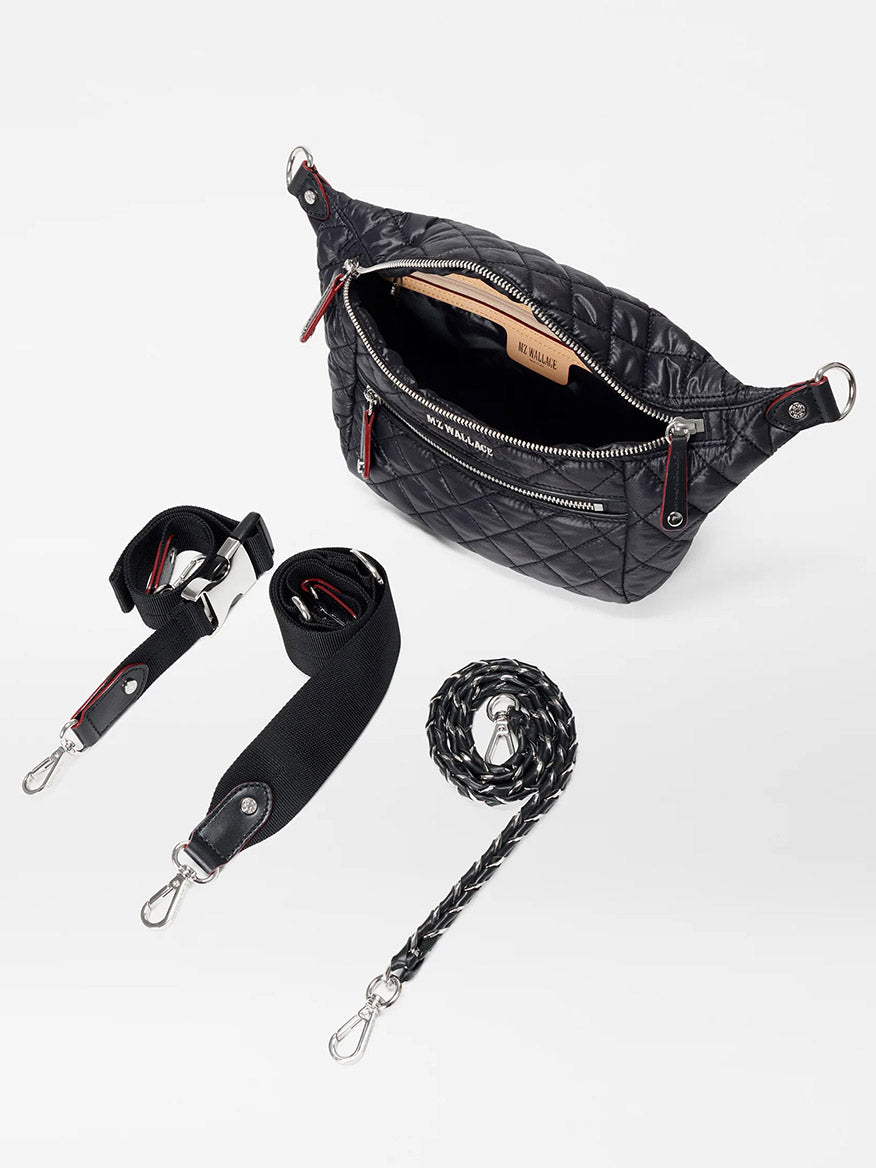 Small Crosby Sling Bag in Black Oxford | MZ Wallace