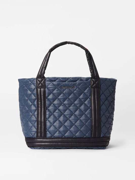 MZ Wallace Small Empire Tote in Navy & Black Oxford