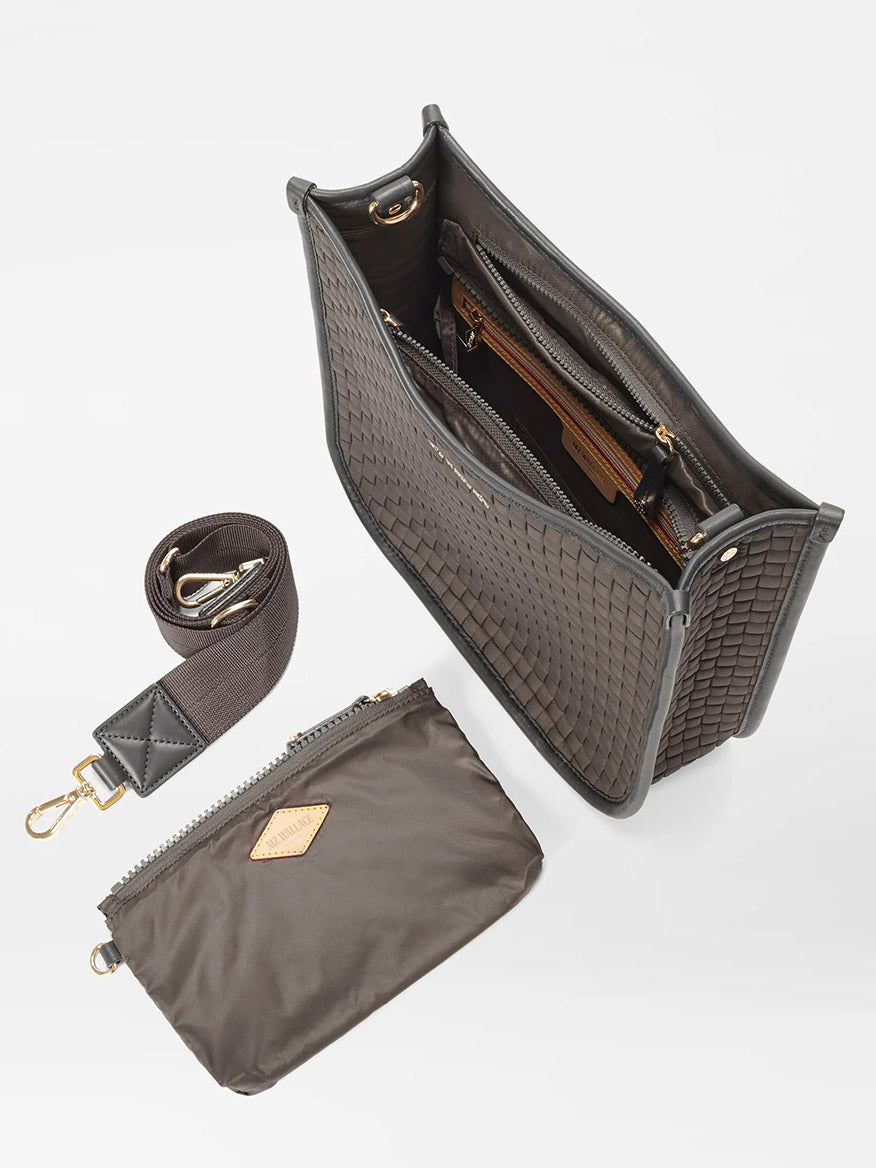 MZ Wallace Woven Box Crossbody in Magnet Oxford