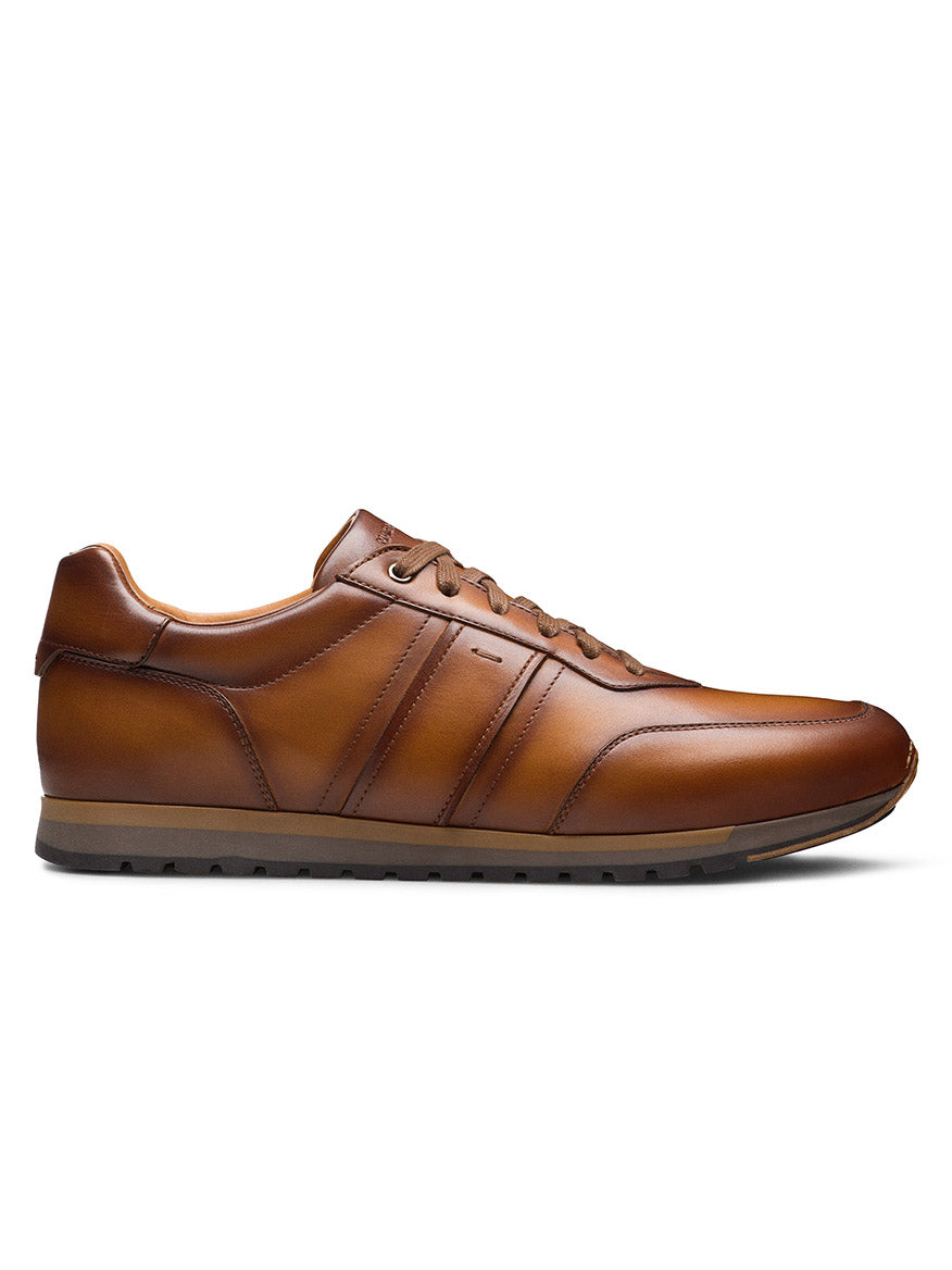Magnanni Ventura in Cuero men’s brown leather sneaker with a rubber sole, shown from the side against a white background.