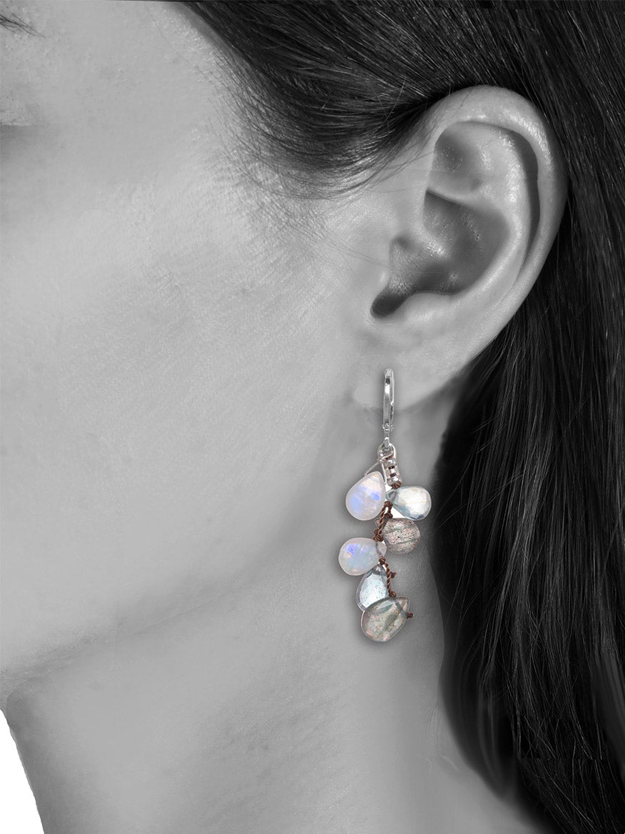 Necklace Margo Morrison Earrings Labradorite, Moonstone
