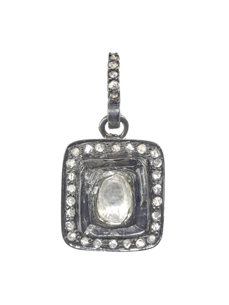 Square Shape Raw Diamond Charm | Margo Morrison