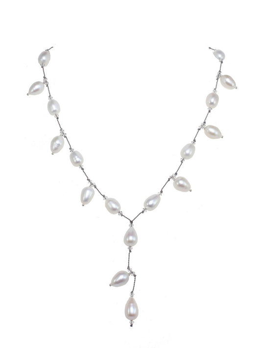Margo Morrison White Freshwater Dancing Pearl Necklace