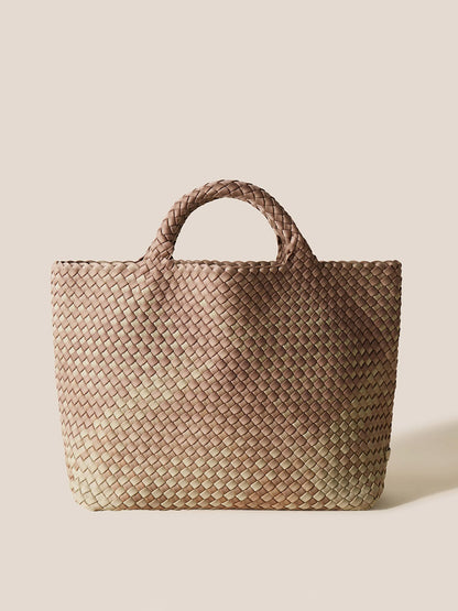 Naghedi St. Barths Medium Tote in Hand Dipped Ombre Bronzed