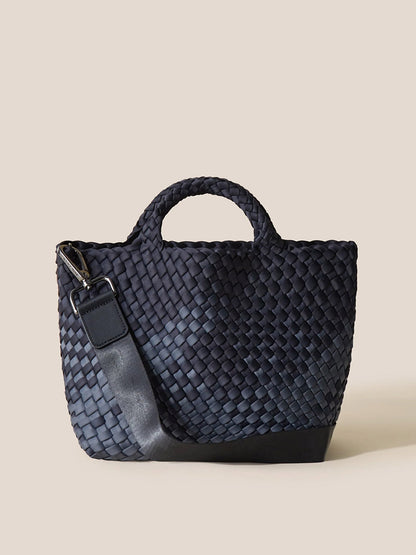Naghedi St. Barths Small Tote in Graphic Ombre Basalt