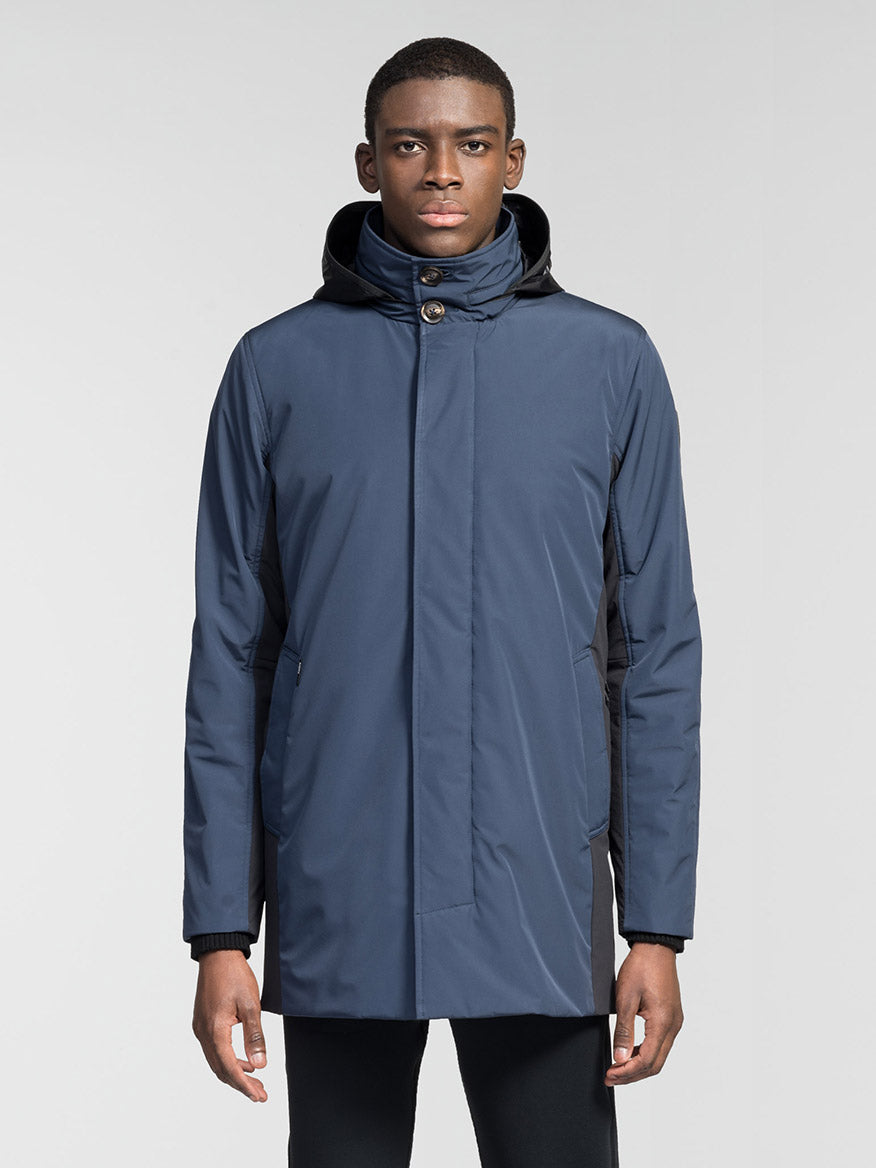 Nobis Pike Tailored Mac Coat in Marine