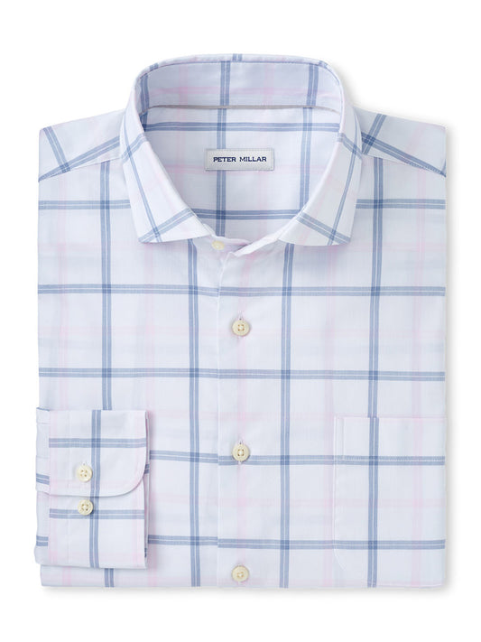 Peter Millar Abbot Crown Lite Cotton-Stretch Sport Shirt in Palmer Pink